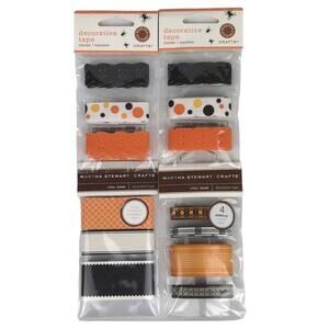 Martha Stewart Crafts Halloween Decorative Tape Jack-O-Lanterns Fall Lot of 4